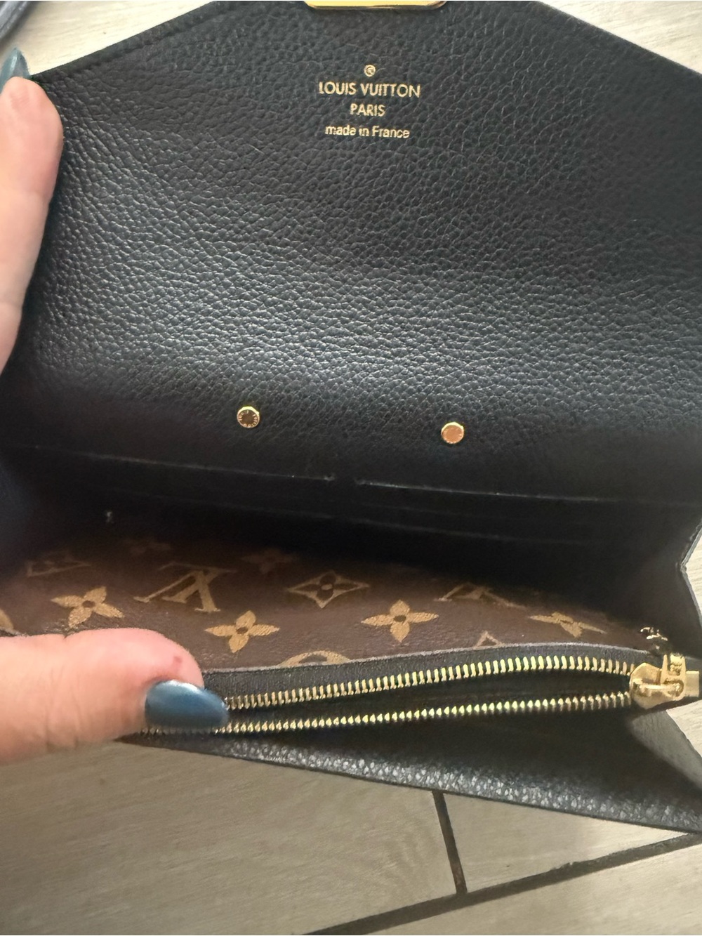 PRELOVED excellent condition Louis Vuitton Monogram Black & Brown Leather Wallet - Picture 3 of 11